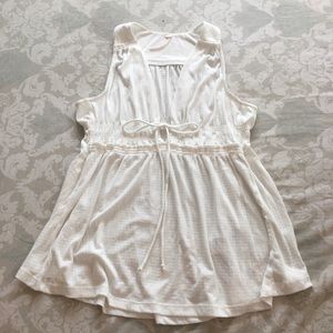 Free People Beach Bound Tank, NWOT, Cream, Size M